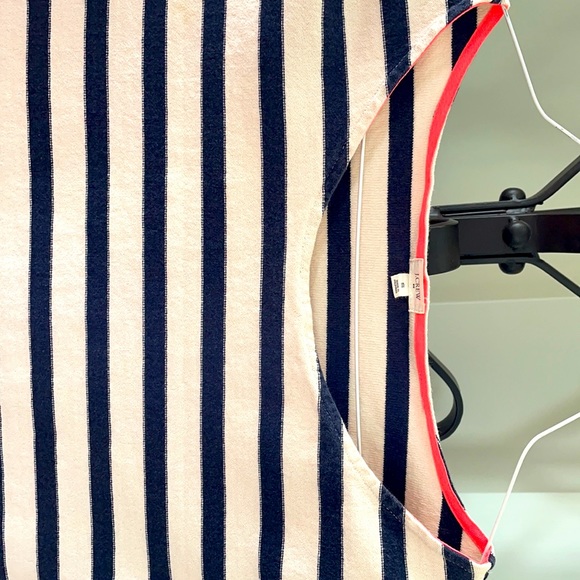 J Crew Navy/Cream Striped Top - Favorite Shirt! - Picture 2 of 5